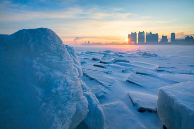 江畔春雪霁美景入画屏2