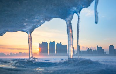 江畔春雪霁美景入画屏2