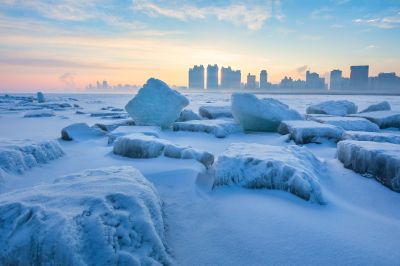 江畔春雪霁美景入画屏2