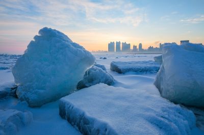 江畔春雪霁美景入画屏2