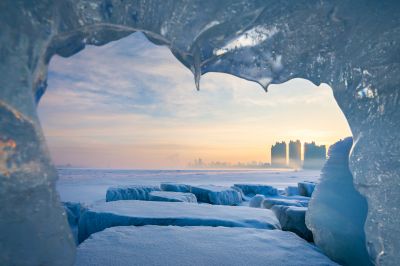 江畔春雪霁美景入画屏2