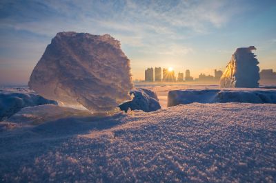 江畔春雪霁美景入画屏2