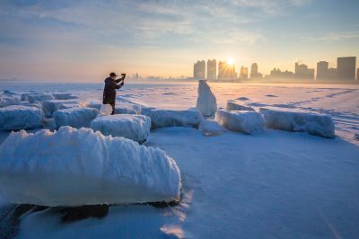 江畔春雪霁美景入画屏2