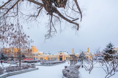 春雪中的香坊火车站1