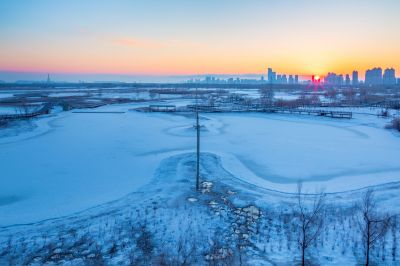 群力外滩湿地春雪1