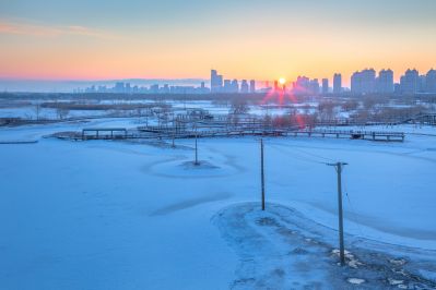 群力外滩湿地春雪1