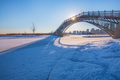 群力外滩湿地春雪2