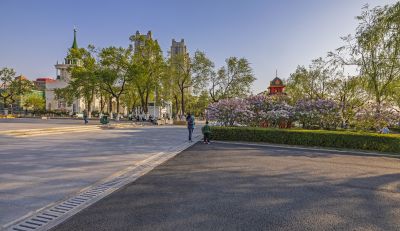 春日松花江畔斯大林公园