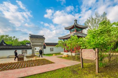 中国亭园的夏日风景2