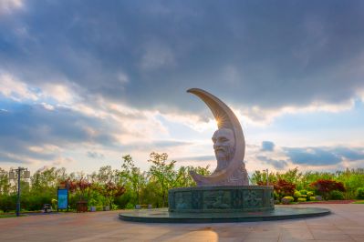 中国亭园的夏日风景2