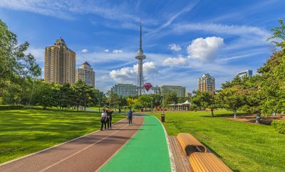 夏季湘江公园