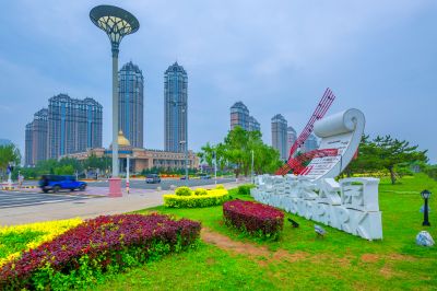 烟雨群力外滩江畔风景
