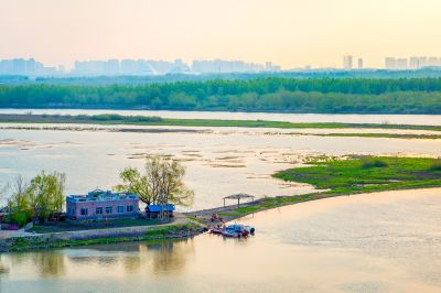 阳明滩湿地的早晨