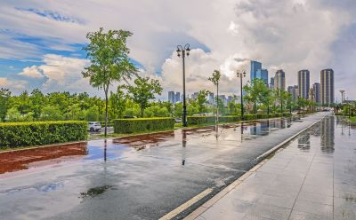 雨后的音乐公园