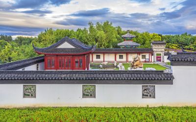 雨后中国亭园