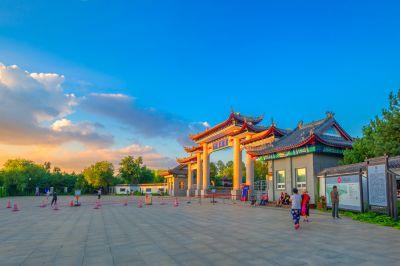 中国亭园夏日