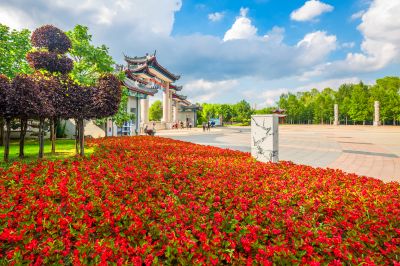 中国亭园夏日