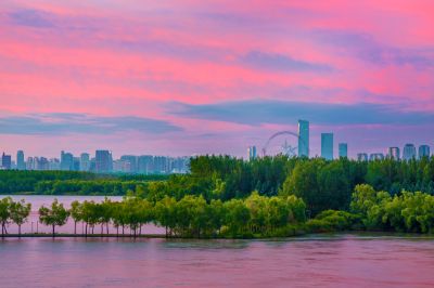 阳明滩湿地晨光