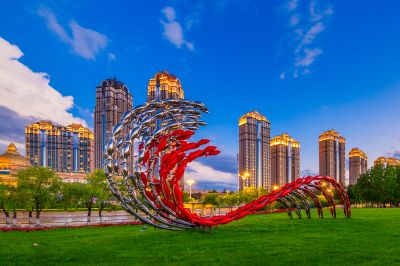 暮色中的哈尔滨音乐公园
