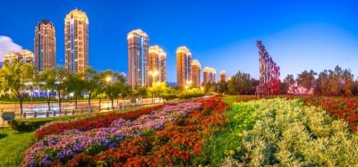 暮色中的哈尔滨音乐公园