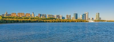 市政府广场一湖三岛秋色