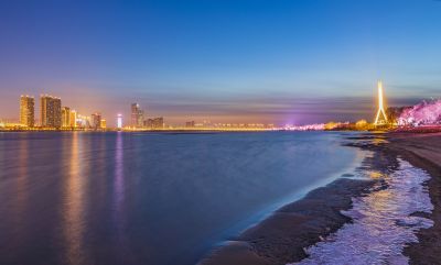 太阳岛江畔夜景