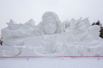 雪中的太阳岛