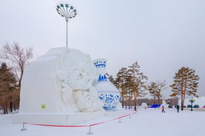 雪中的太阳岛