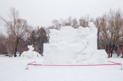 雪中的太阳岛