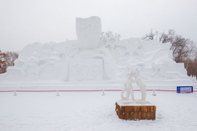 雪中的太阳岛