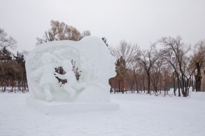 雪中的太阳岛