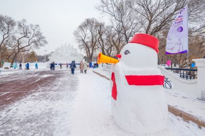 雪中的太阳岛