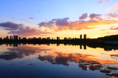 湿地晚霞