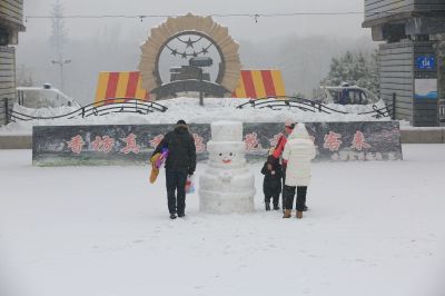 哈尔滨劳动公园雪后美景
