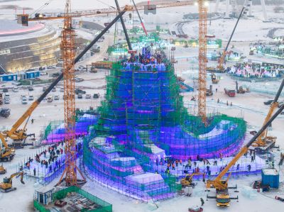 建造中的冰雪大世界