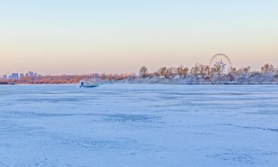 外滩湿地江畔冬景