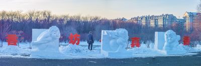 劳动公园大雪人
