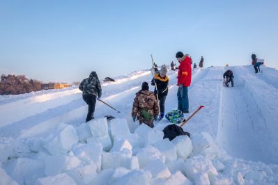 建设中的太阳岛雪博会3