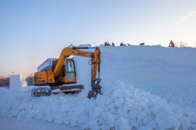建设中的太阳岛雪博会3