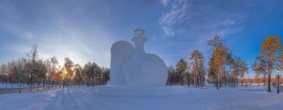 建设中的太阳岛雪博会3