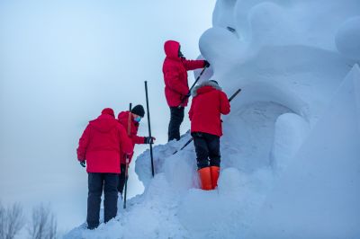 建设中的太阳岛雪博会5