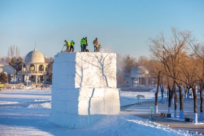 建设中的太阳岛雪博会6