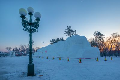 太阳岛雪博会雪雕持续上新1