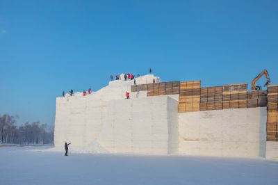 太阳岛雪博会雪雕持续上新1