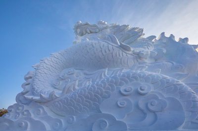 太阳岛雪博会雪雕造雪