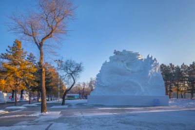 雪博会开园前日园内雪景抢先看2
