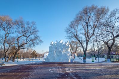 雪博会开园前日园内雪景抢先看2