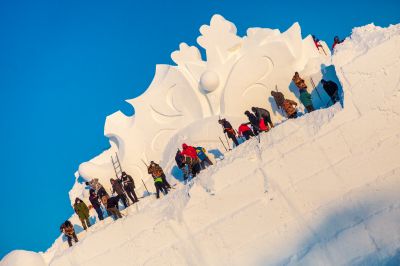 雪博会开园前日园内雪景抢先看3