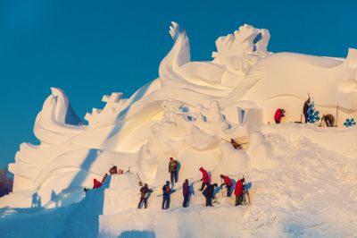 雪博会开园前日园内雪景抢先看3