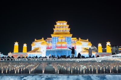 哈尔滨冰雪大世界夜景